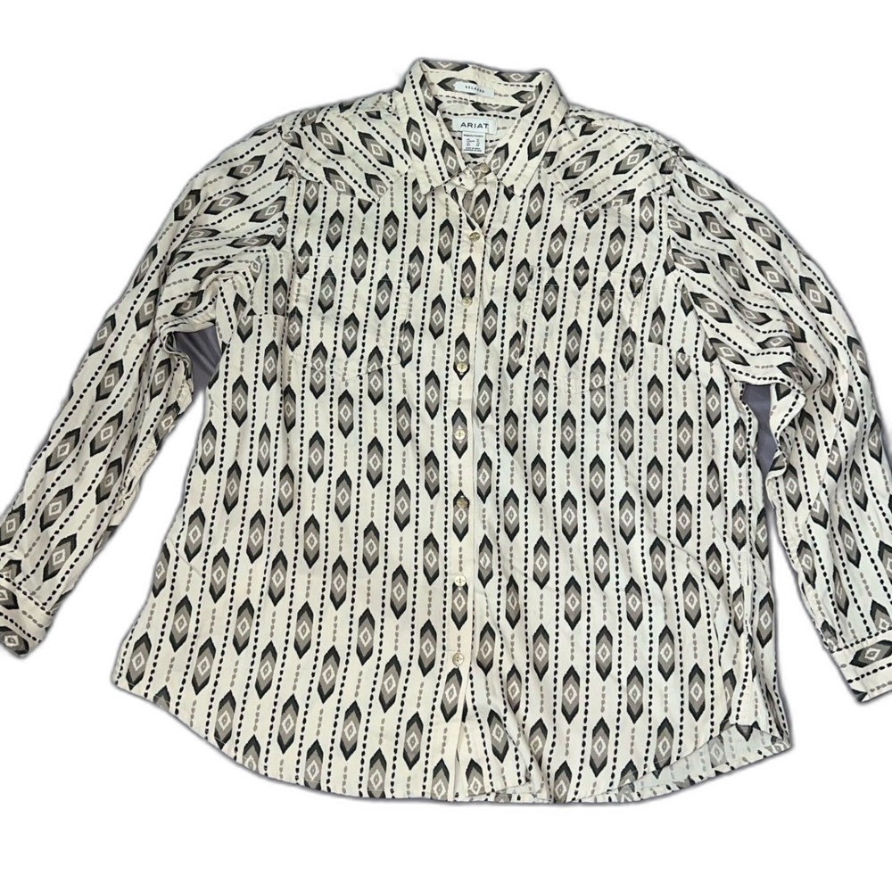 Ariat Women's Billie Jean Tribal Southwest Print Cream Button Down